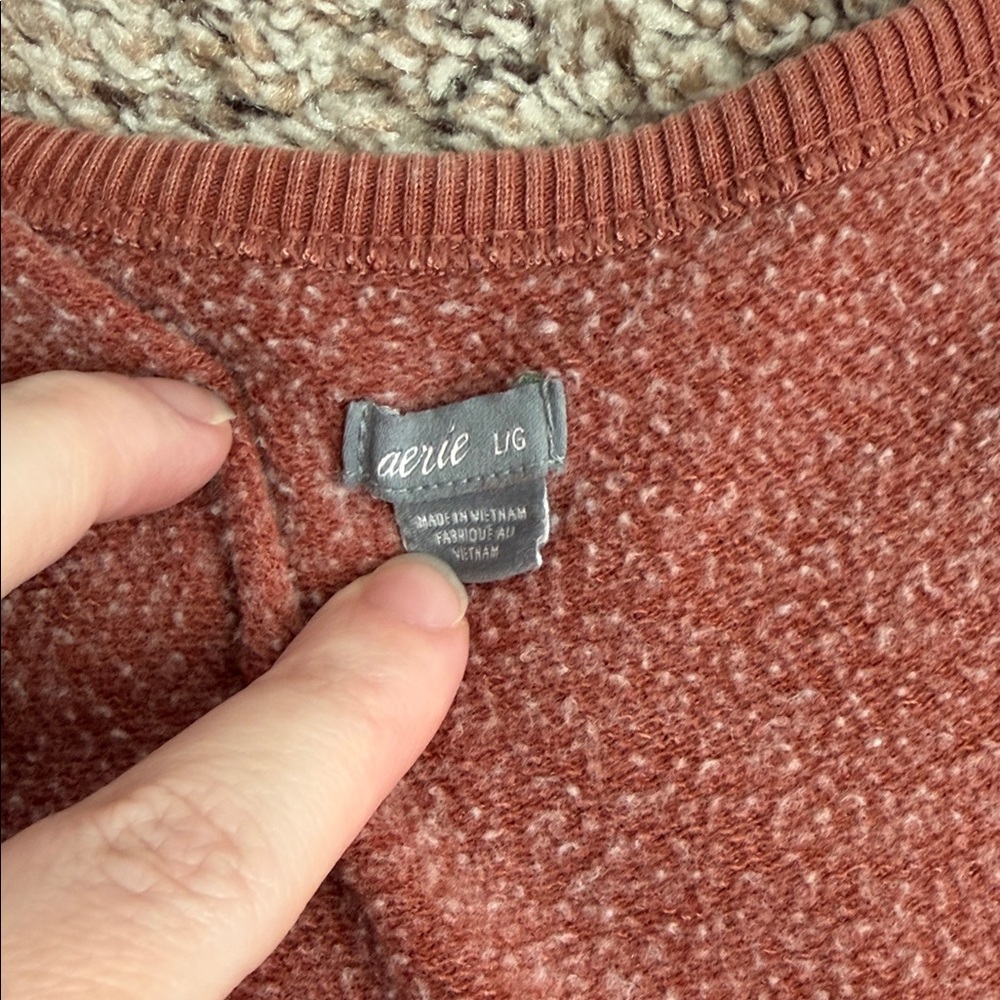 AERIE SLEEVELESS RUST DRAWSTRING ROMPER - Picture 6 of 12